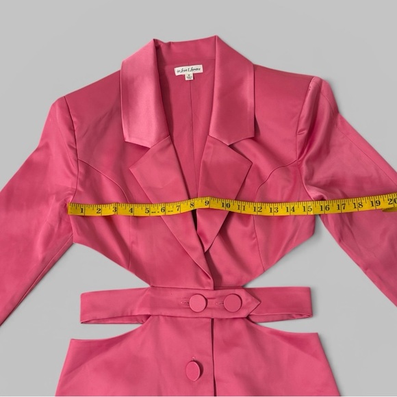 For Love & Lemons Marie Blazer Pink Mini Dress - Picture 12 of 14